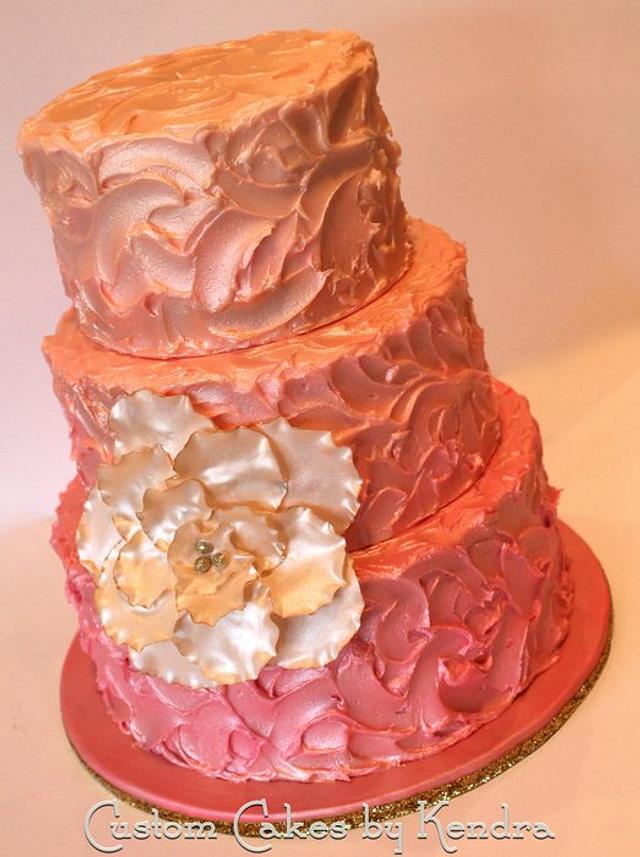 Blush & Bashful - Decorated Cake by Kendra - CakesDecor