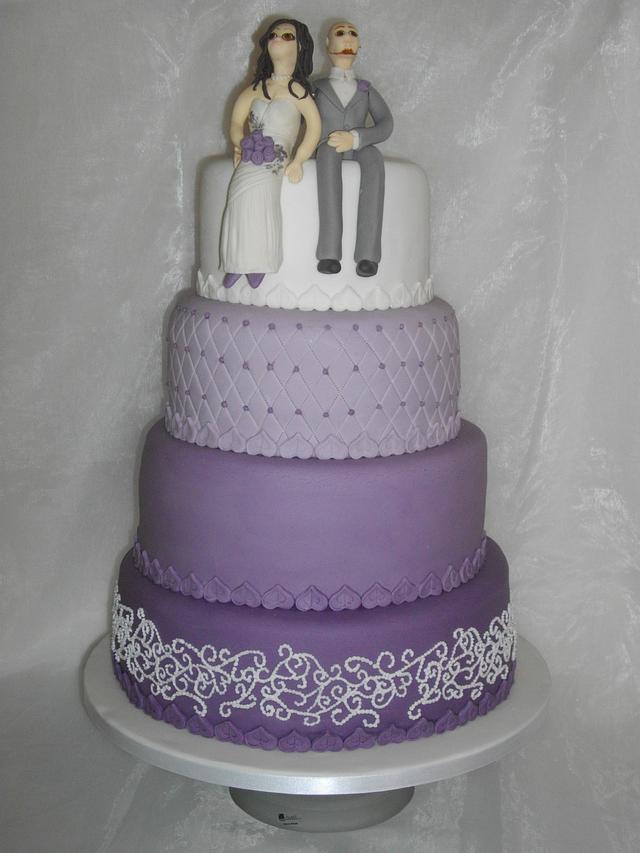 Parma violet wedding cake