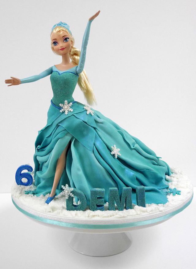 Frozen Elsa Doll Cake - Decorated Cake by Harrys Cakes - CakesDecor