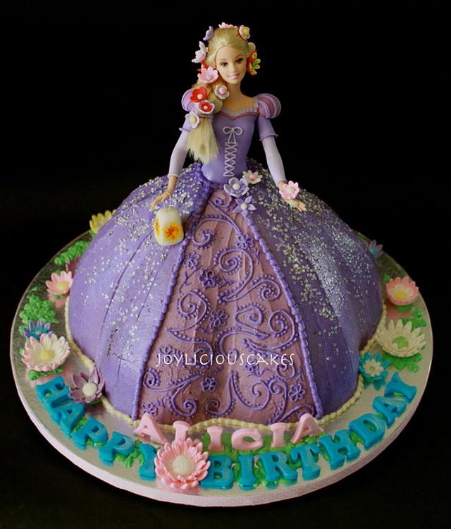 Barbie Cake- 2 Tiers cake- Buttercream Covered-Maya's design – Pao's cakes