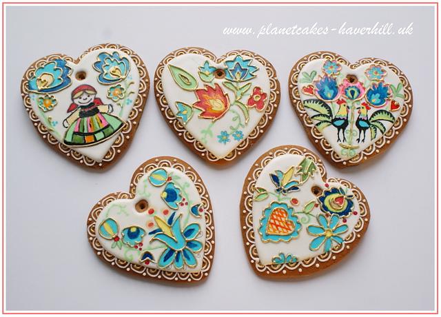 Polish folk gingerbread cookies - Decorated Cookie by - CakesDecor