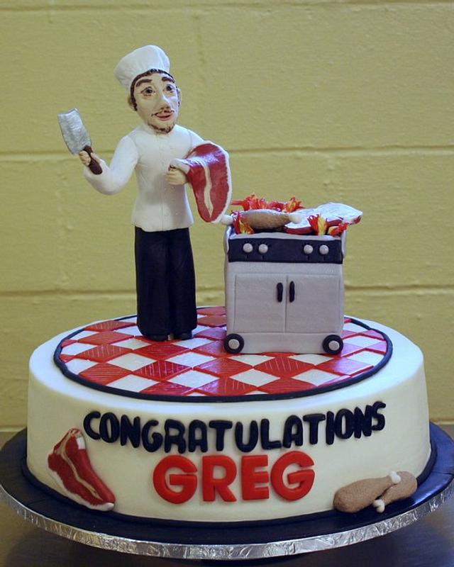 Heres To The Chef Decorated Cake By Deb Miller Cakesdecor 5962