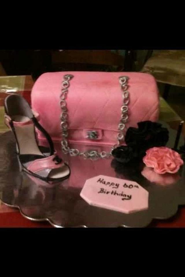 Chanel Purse and Shoe cake