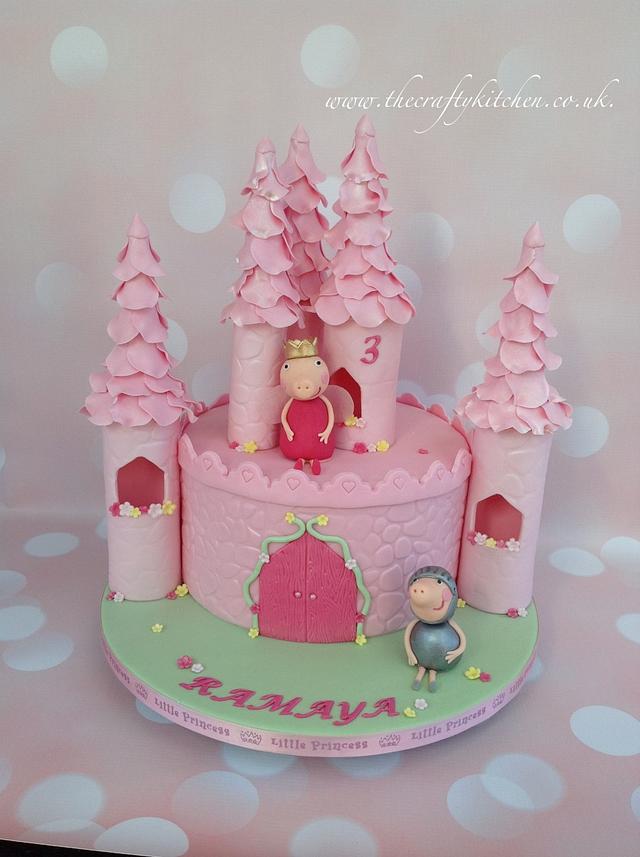 Peppa Pig Princess Castle Decorated Cake By The Crafty Cakesdecor