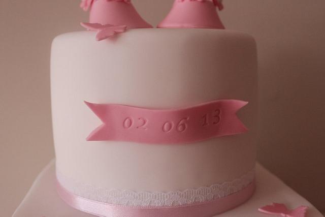 Baby girl christening cake Cake by Tillymakes CakesDecor