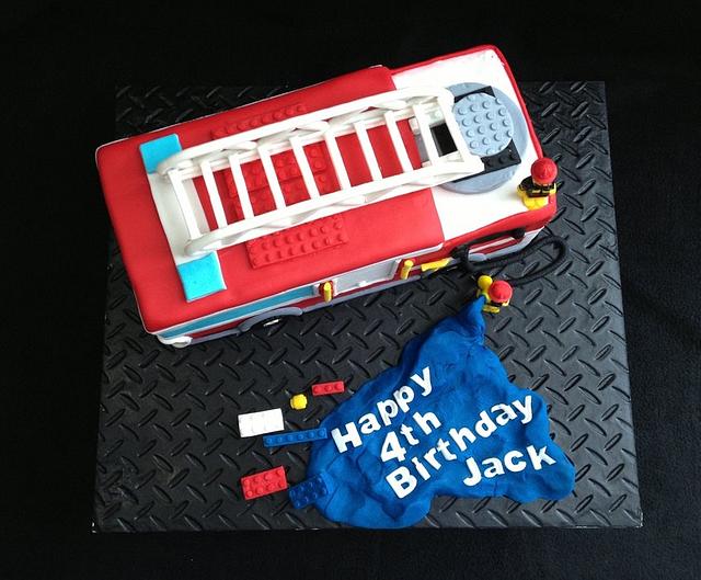 Lego city fire truck - Cake by Trickycakes - CakesDecor