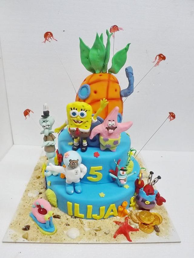 SpongeBob Squarepants - Decorated Cake by Katarina - CakesDecor