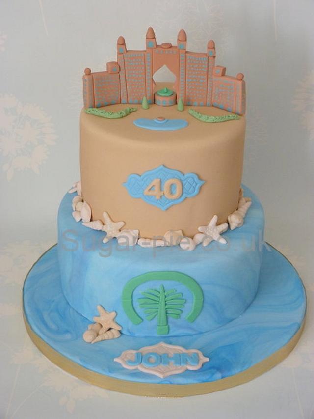 'Atlantis Palm' Cake Decorated Cake by Sugarpie CakesDecor