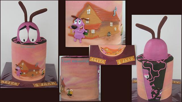 Courage the cowardly dog cake hotsell