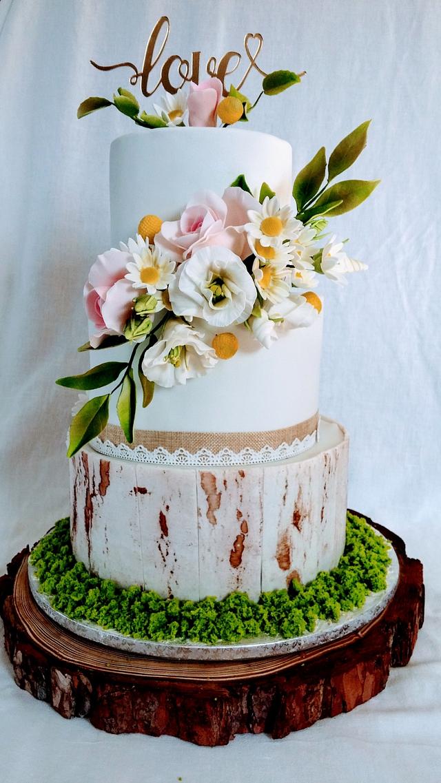 Weding rustic - Decorated Cake by alenascakes - CakesDecor