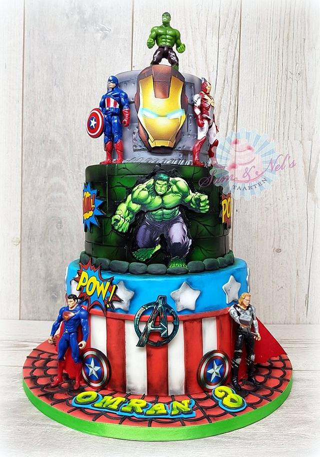 Avengers superhero cake