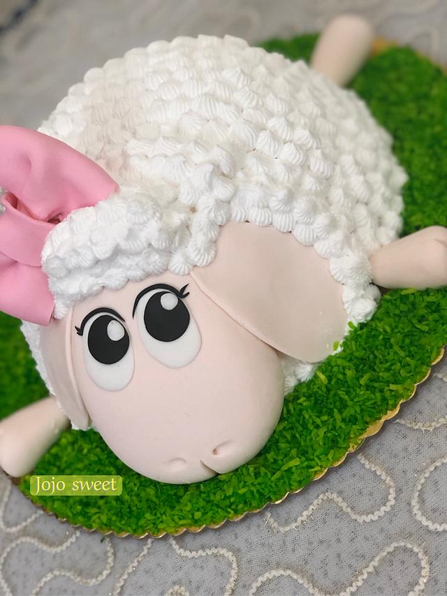 Sheep 🐑 cake Decorated Cake by Jojosweet CakesDecor