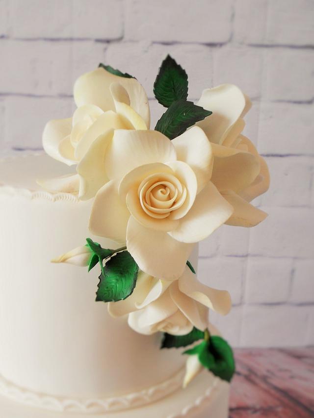 Simple, Elegant wedding cake