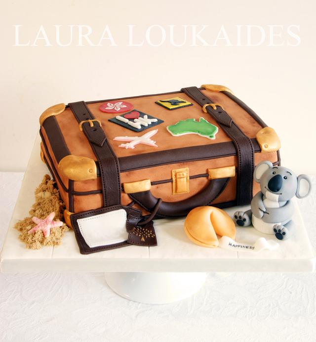 Suitcase Cake Decorated Cake by Laura Loukaides CakesDecor