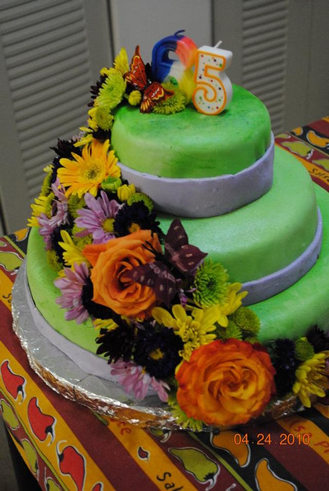 Spring Birthday cake for 65 years old - Decorated Cake by - CakesDecor