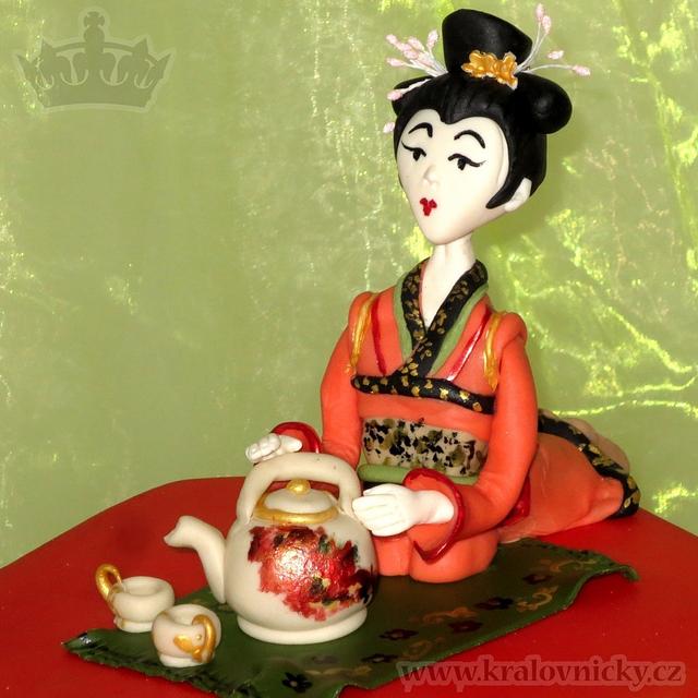 Tea ceremony with geisha