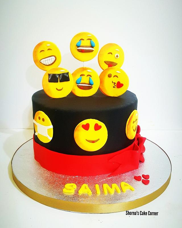 Emoji Cake - Decorated Cake By Shorna's Cake Corner - Cakesdecor