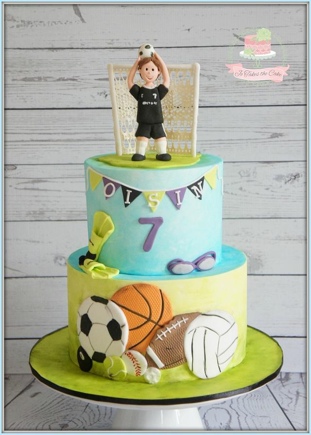 Sports Balls! - Decorated Cake by Jo Finlayson (Jo Takes - CakesDecor