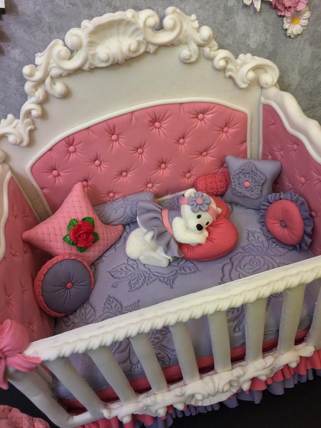 Baby Crib cake Cake by Talk of the Town Cakes LLC CakesDecor