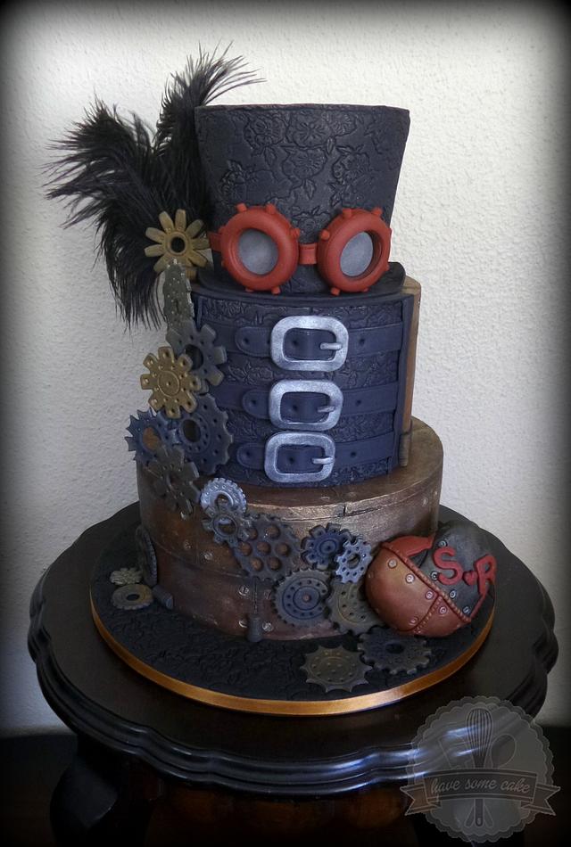 Steampunk Wedding Cake - Decorated Cake by Have Some Cake - CakesDecor