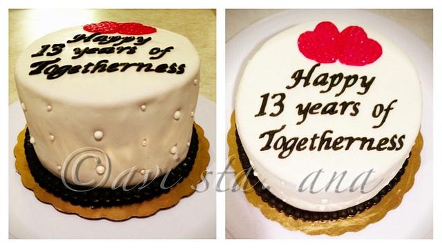 13Th Anniversary Cake - CakeCentral.com