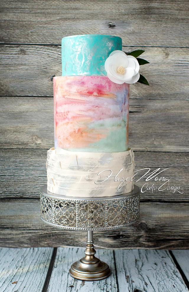 Watercolour Love - Decorated Cake by Hazel Wong Cake - CakesDecor