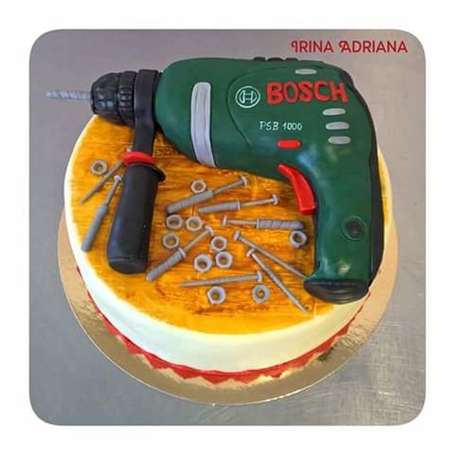 Hammer drill Cake Decorated Cake by IrinaAdriana CakesDecor