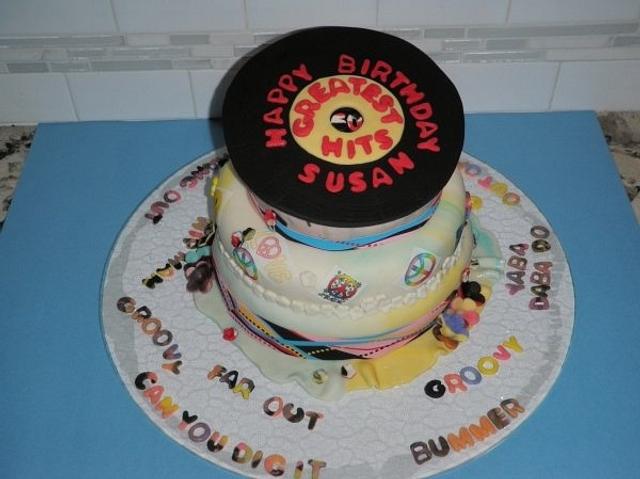 1960 s Themed Birthday Cake Decorated Cake By June CakesDecor 1960 s Themed Birthday Cake Decorated Cake By June CakesDecor