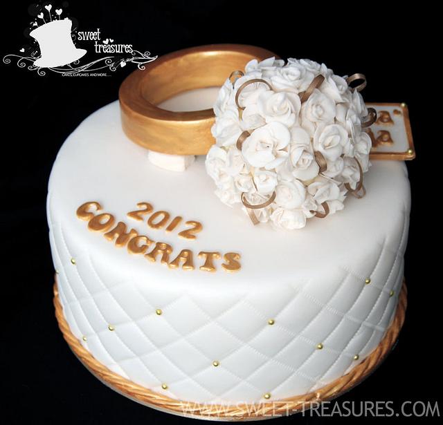 Ring on Top Decorated Cake by Sweet Treasures (Ann) CakesDecor