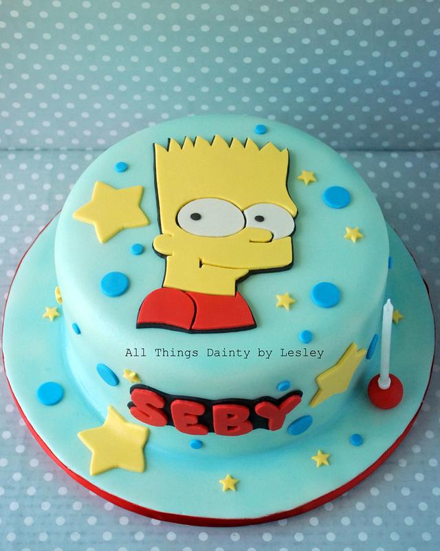 Bart Simpson Birthday Cake - Decorated Cake by All Things - CakesDecor
