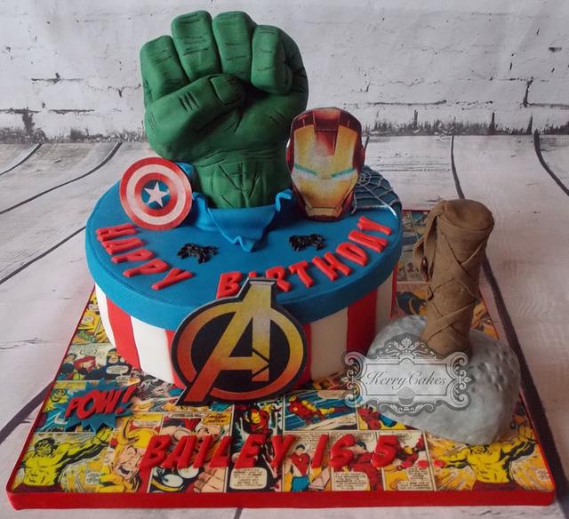 Marvel - Decorated Cake by kerrycakesnewcastle - CakesDecor