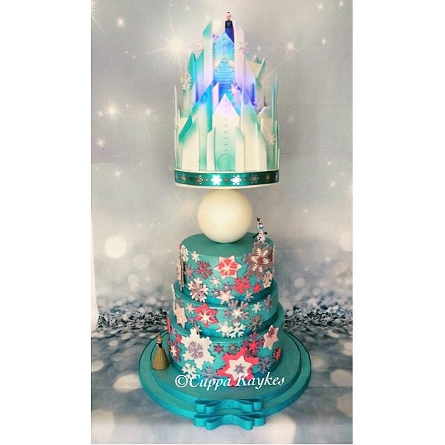 Frozen Themed Ice Castle Cake - Decorated Cake By Kay - Cakesdecor