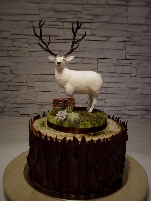 Deer and cake to a hunter - Cake by timea - CakesDecor