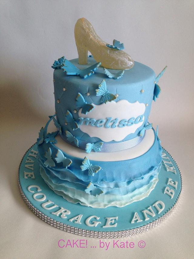 Cinderella themed birthday cake 