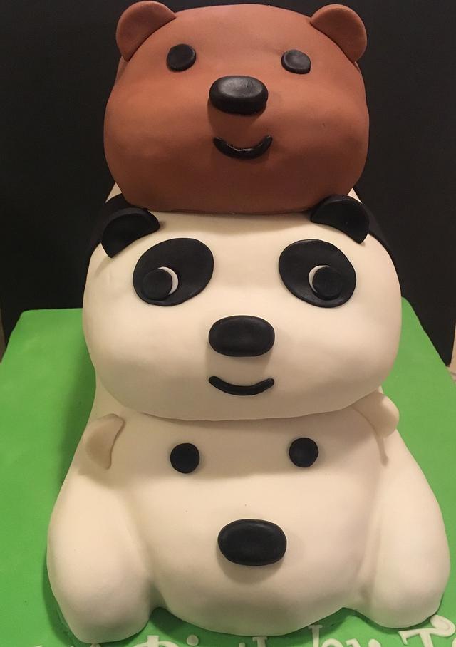 We Bare Bears birthday cake - Decorated Cake by T Coleman - CakesDecor