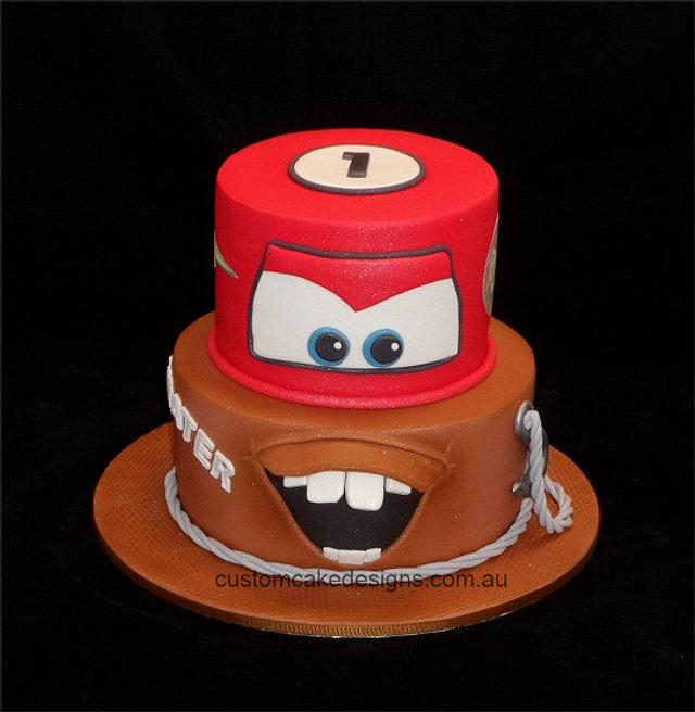 Cars Cake - Cake by Custom Cake Designs - CakesDecor