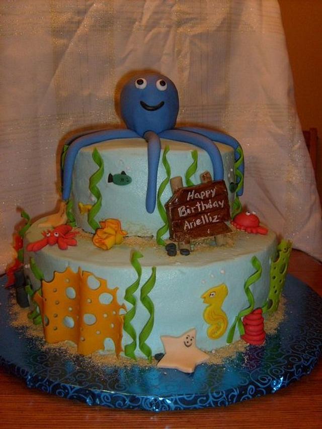 Under The Sea Decorated Cake By Pamela Cakesdecor 7464