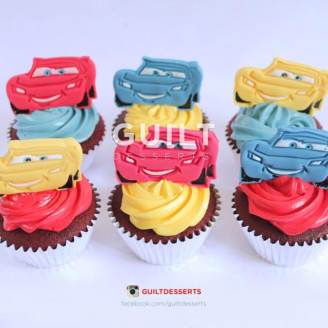 Cars Cupcakes - cake by Guilt Desserts - CakesDecor