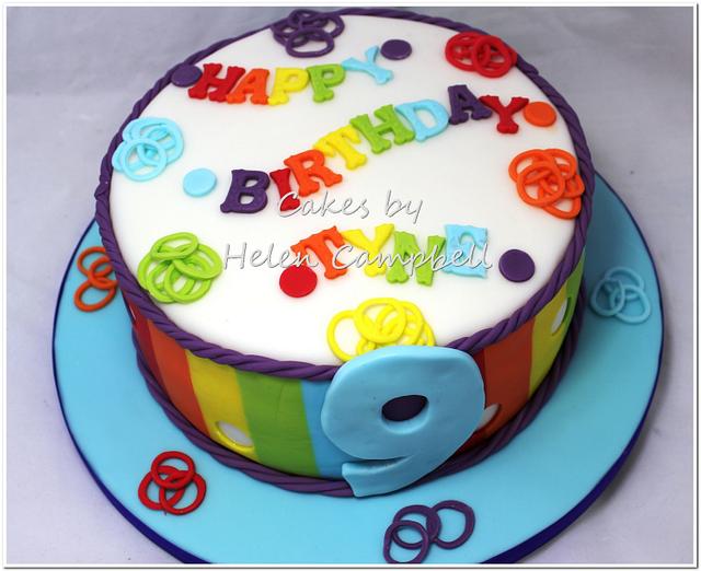 Loom band cake - Decorated Cake by Helen Campbell - CakesDecor