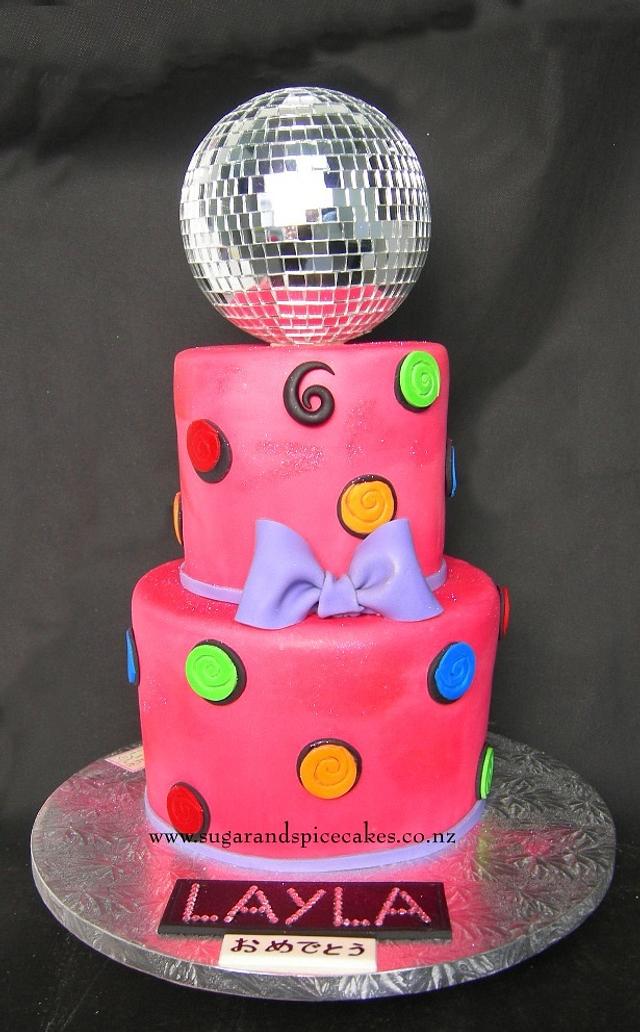 Disco Cake for Layla おめでとう - Decorated Cake by - CakesDecor