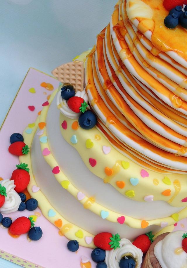 Pancake stack & ice cream Cake by Shereen CakesDecor