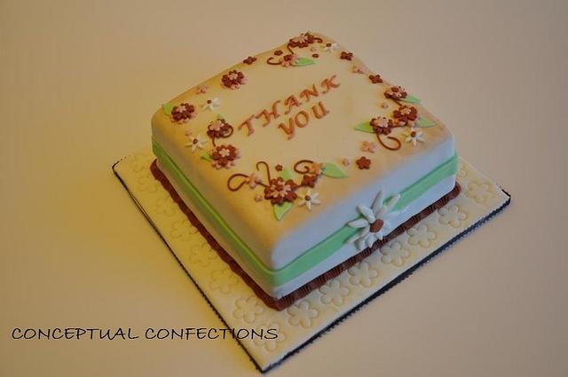 Brown Flower Cake
