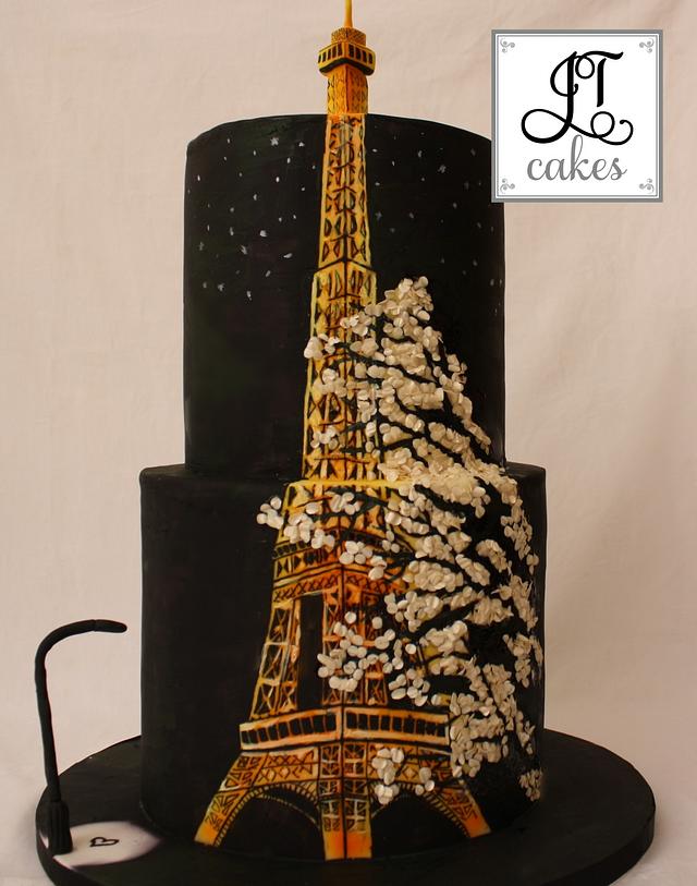 Eiffel Tower Cake Decorated Cake by JT Cakes CakesDecor