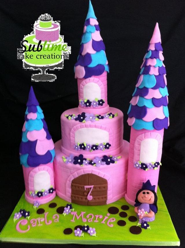 Princess Castle Cake Decorated Cake By Sublime Cake Cakesdecor 
