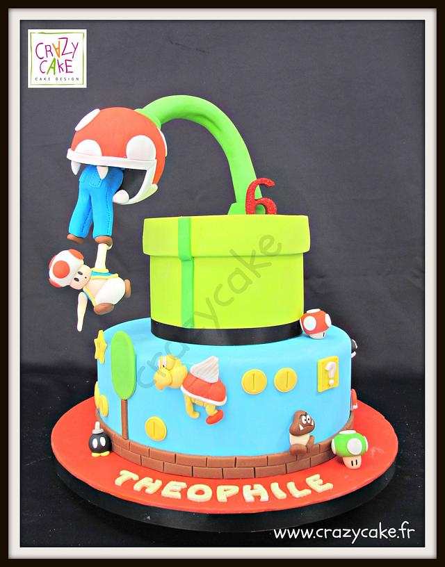 Mario and the carnivorous flower - Decorated Cake by - CakesDecor