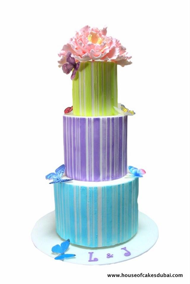 Strips cake Decorated Cake by House of Cakes Dubai CakesDecor
