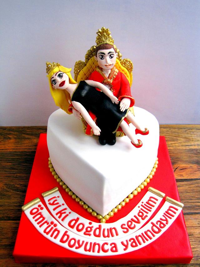 King and Queen Birthday Cake Decorated Cake by Şekerli CakesDecor