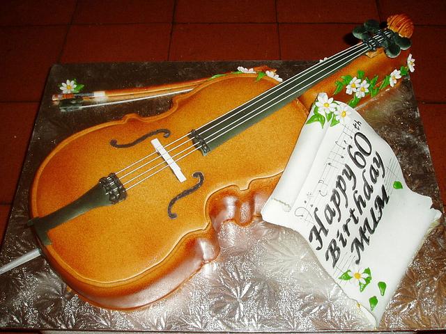 Cello cake | Music cakes, Surprise birthday cake, Cello