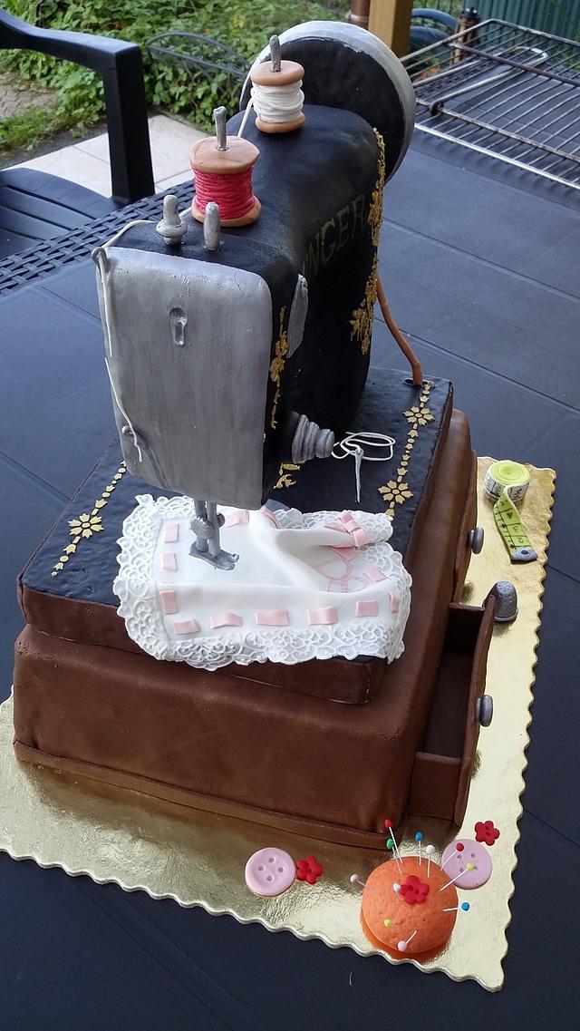 Singer machine cake Cake by Mara CakesDecor