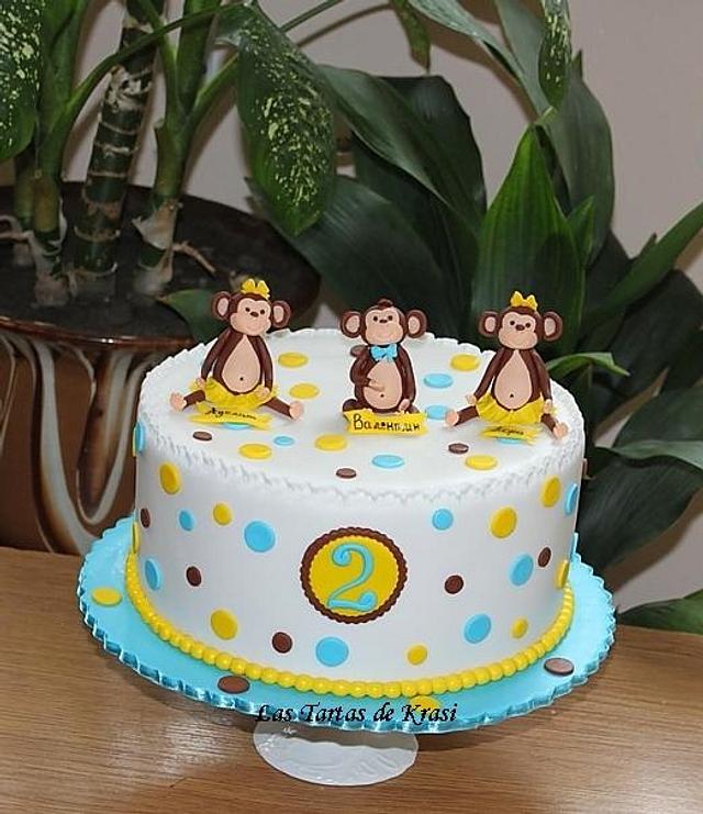 Monkey cake - Decorated Cake by Cake boutique by - CakesDecor
